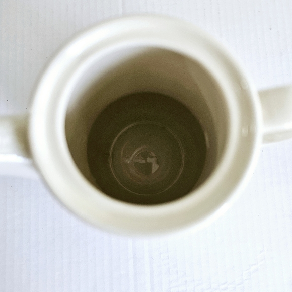 Vintage Homer Laughlin ironstone coffee pot Sheffield provincial blue off white - Picture 9 of 13